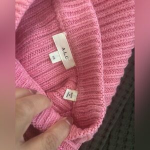 A.L.C. Vibrant Pink Cowl Neck Sweater